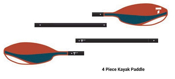 Весло Tahe Kayak Alu 4pc